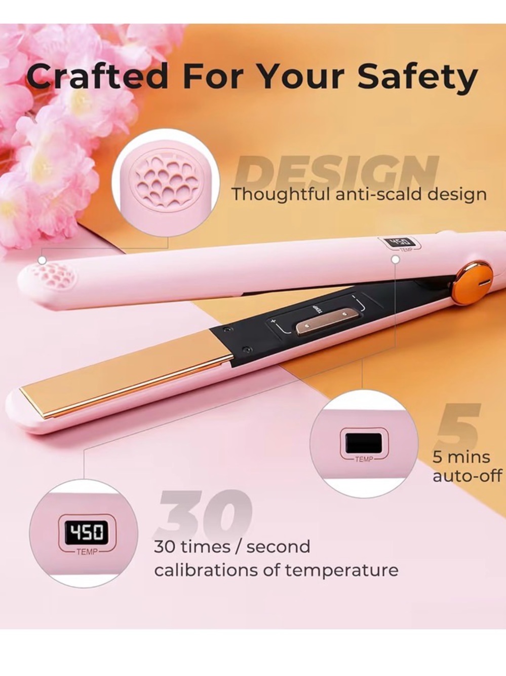 TYMO Sway Pink Hair Straightener
